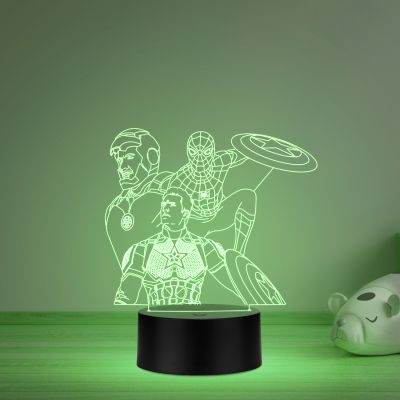 3D Illusion avengers452 Night lamp for Home Decor Light Multicolored